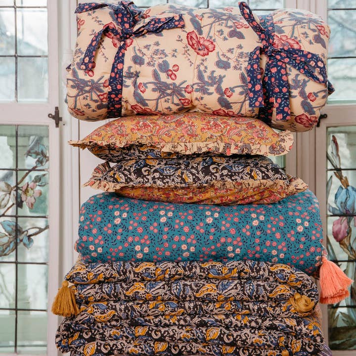 Midstargar-crème Pop Vloermatras Many- bloemen - blauw - roze - crème voor groothandel op Faire0