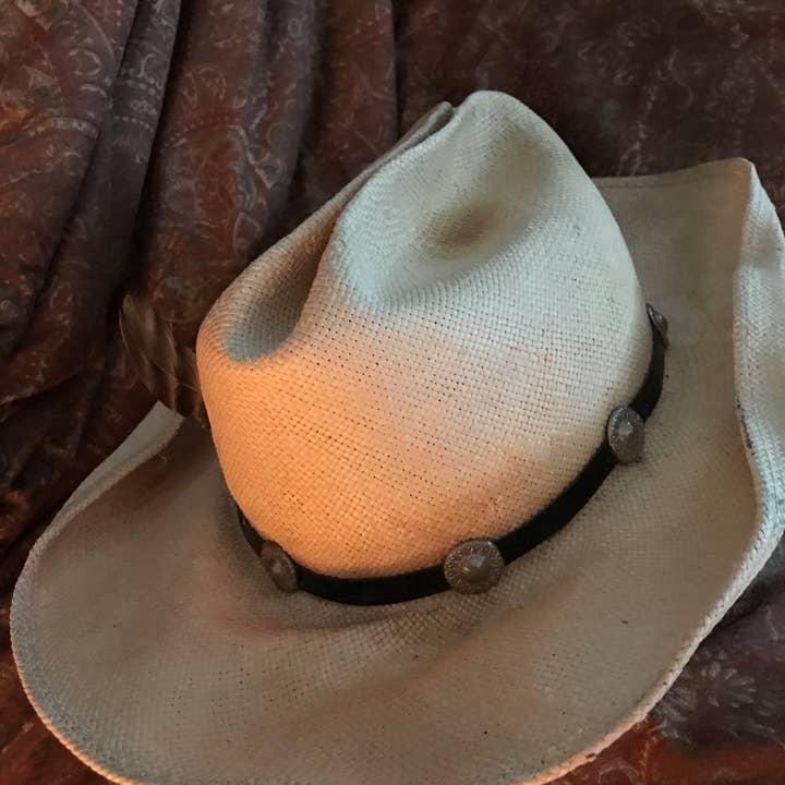 Hip Vintage Hats & More – wholesale Cowboy Hat – Women’s – Hip Vintage Distressed Cowboy Hat w/ Silver Concho Hatband12