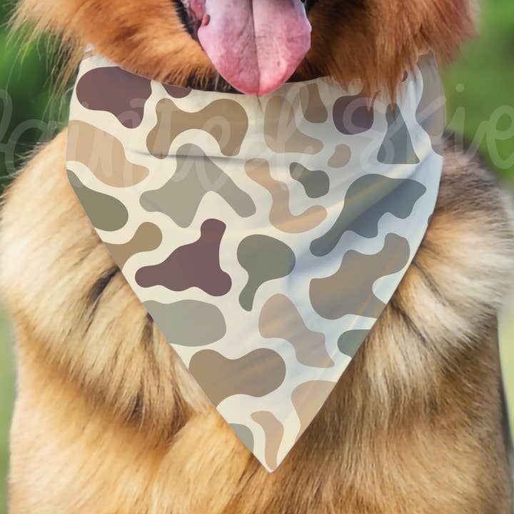 Duck Camo Collar Slip On Dog Bandana for wholesale by Painted Skies