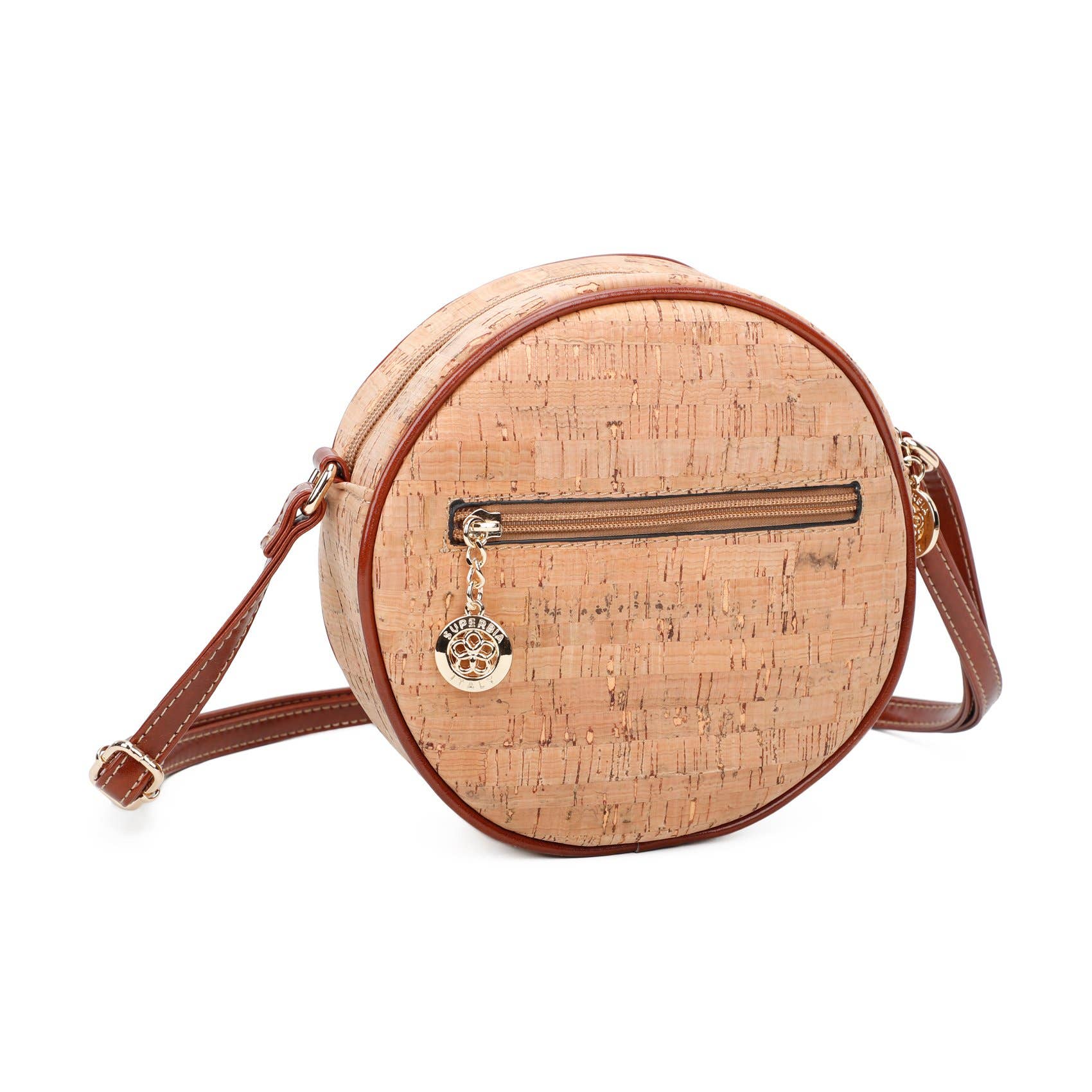Superbia - Wholesale Crossbody Bag - Women's - Small Round Shape Cork Bag -58875