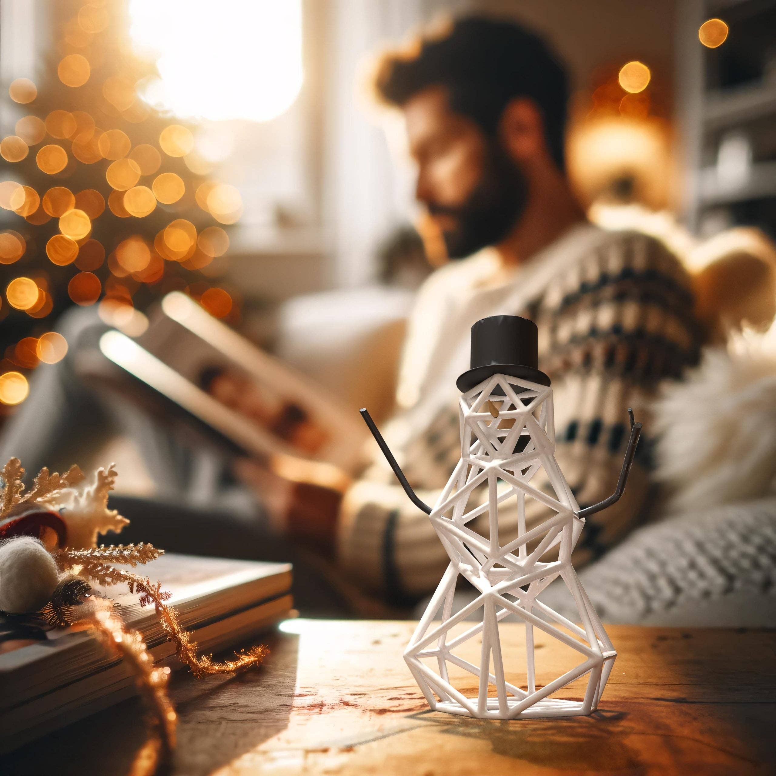 3DOfficeAT - Venta al por mayor Decoración navideña - Escultura decorativa de muñeco de nieve navideño