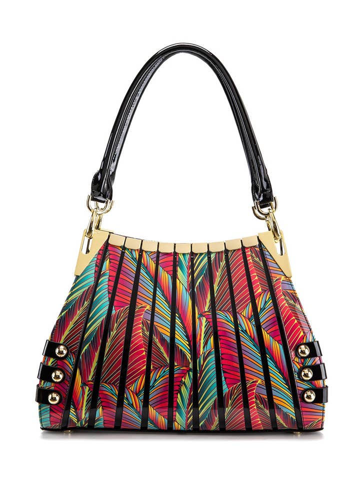 AMAZON PRINT MONICA PATENT LEATHER BAG- SF39-7330- NEW IN for wholesale by Serenade Beverly Hills Collection