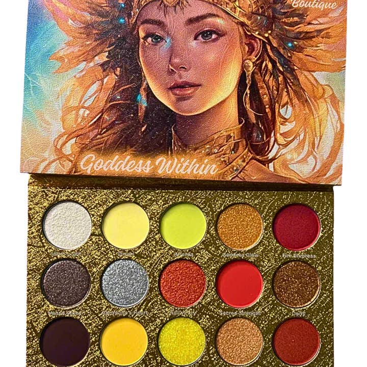 Connected Boutique - Wholesale Eyeshadow Palette - Goddess Within 15‑Shade Eyeshadow Palette – Bold Mattes & Luminous Shimmers