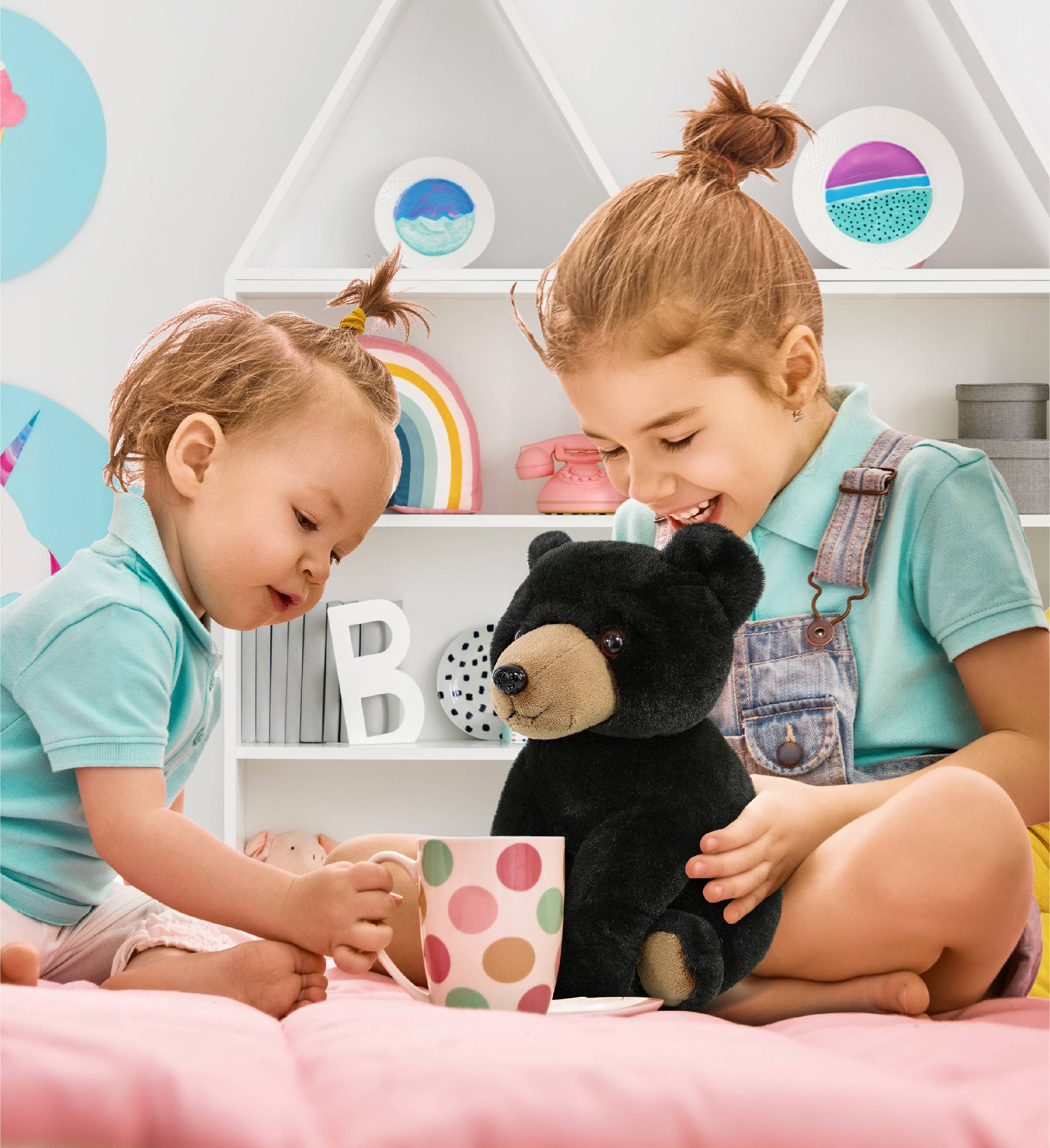 Cota Global - Wholesale Stuffed/Plush Toy - Kids & Baby - Super-Soft Plush - Floppy Black Bear 9"4