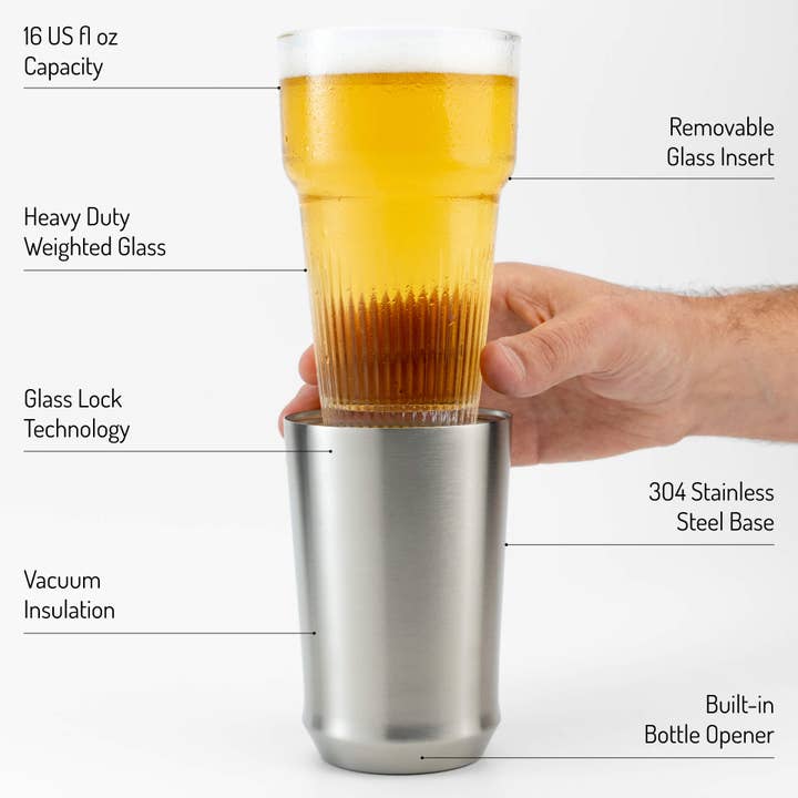 Elevated Craft - Wholesale Beer Glass/Mug - The Hybrid Pint Glass