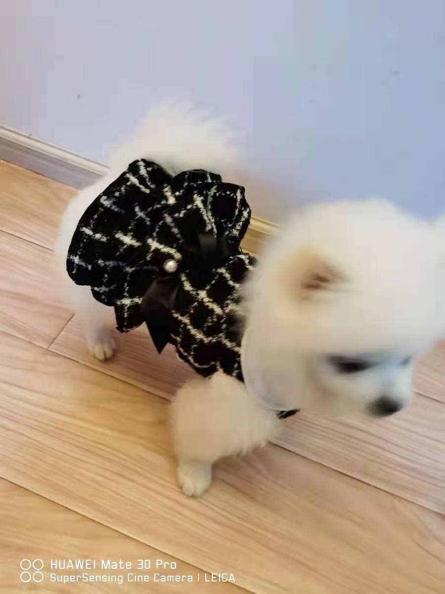 Channyfinds - Wholesale Pet Dress - Dog - Classic | Tweed Style Monochrome Pet Dress2