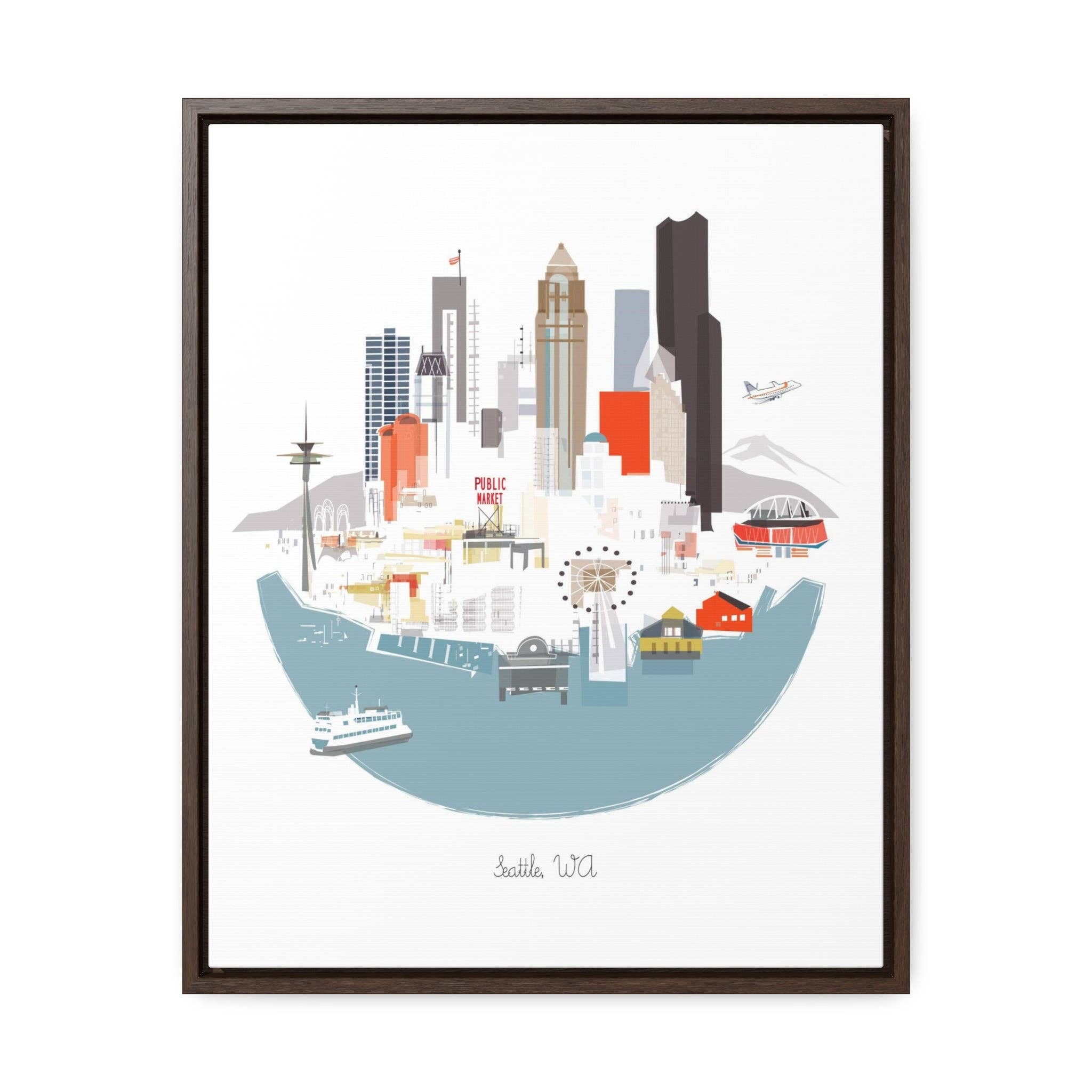 Albie Designs - Wholesale Art Print - Seattle, WA City Print  {New Version}11