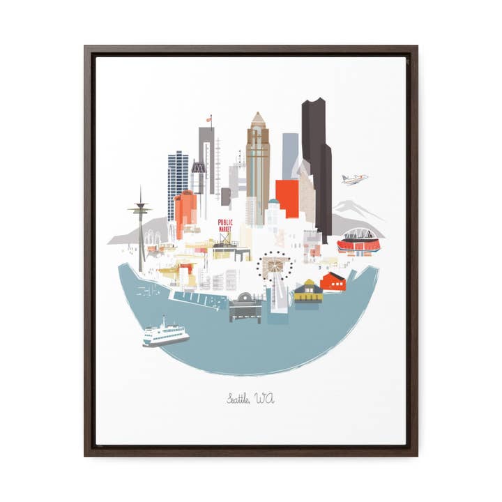 Albie Designs - Wholesale Art Print - Seattle, WA City Print {New Version}11