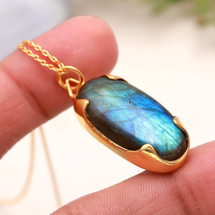 Labradorite Oval Cabs Pendent for wholesale by K D Jewels