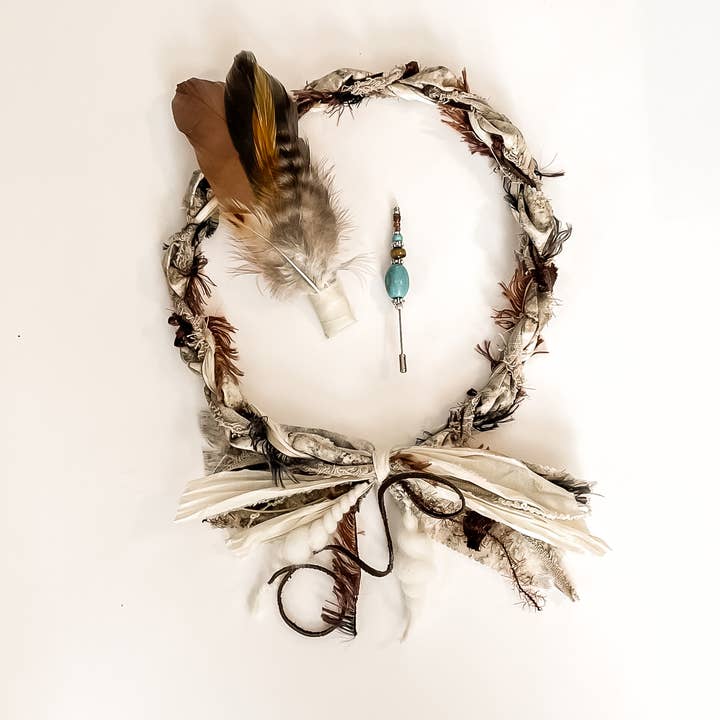 M D H Originals - Wholesale Hat Accessory - Women's - Hat Bar Stuff "Sampler" pack Hat Band, Feathers and Hat Pin