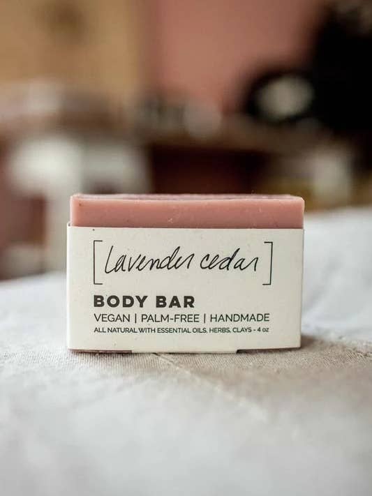 4 oz Lavender-Cedar Bar Soap for wholesale by Wildcraft Co