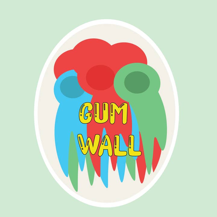 Seattle Gumwall Sticker for wholesale by Mushroombeansprout