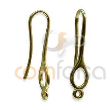 Kreishaken mit 24 mm vergoldetem 925er-Silberring für den Großhandel von COM FORSA SL