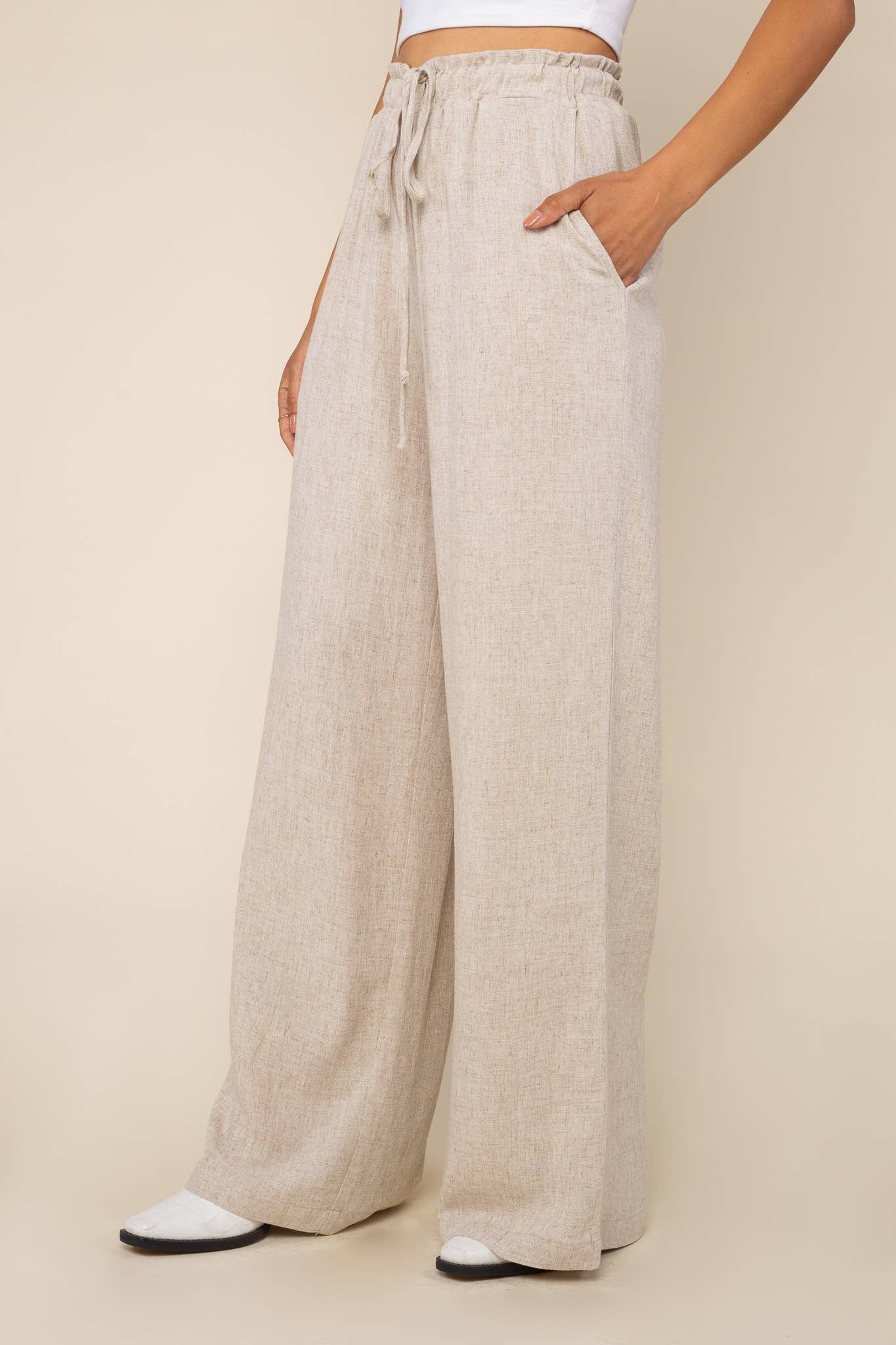 NLT - Wholesale Pants - Women's - Cove Linen Pant | Wide Leg Full Length6