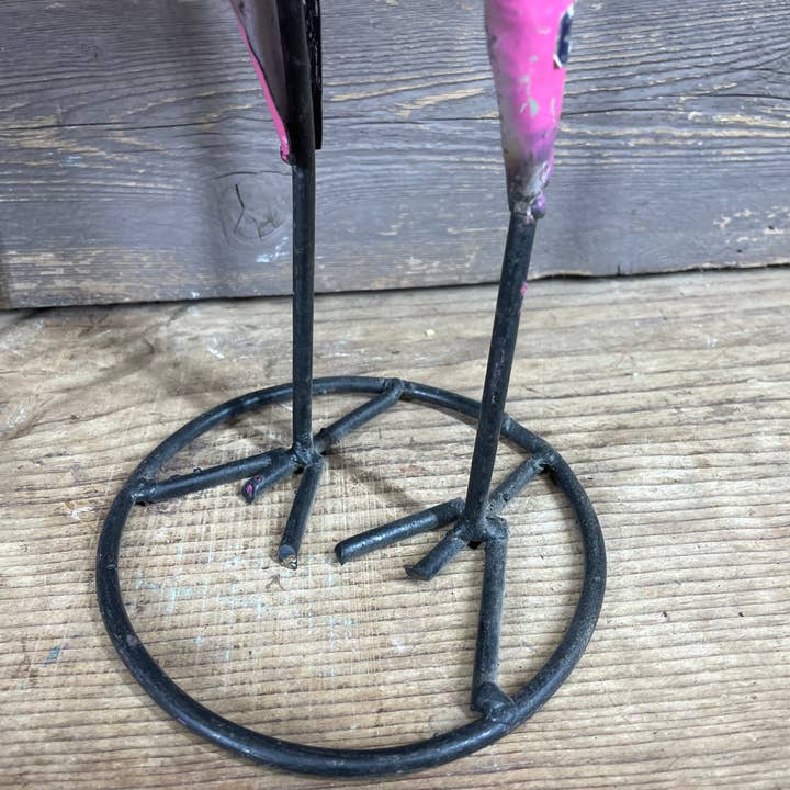 My Amigos Imports - Wholesale Outdoor Ornament/Decor - Pink Flamingo-ER-Small-Metal-Garden-Yard Art-Small-6x9x15H