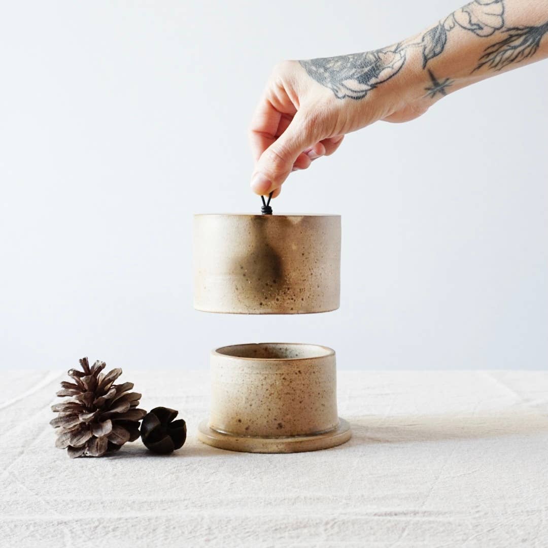 Ana Miranda Ceramics - Wholesale Butter Dish - Sand Butter dish