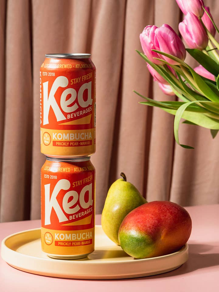 Prickly Pear & Mango Kombucha for wholesale by Kea Beverages