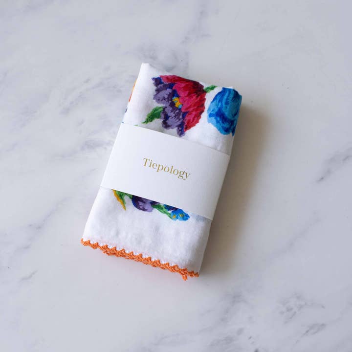 Evelyn Blombukett Bomullsscarf för wholesale av Tiepology