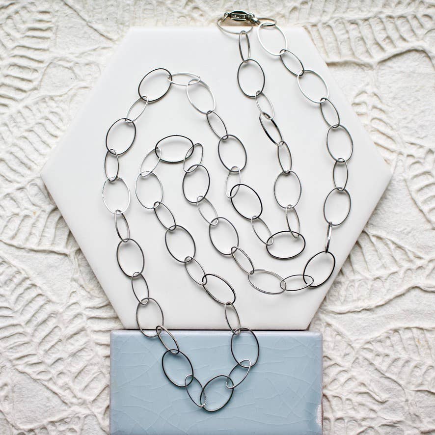 a.v. max - Wholesale Link & Chain Necklace - Delicate Oval Chain Necklace|Gold|Silver1