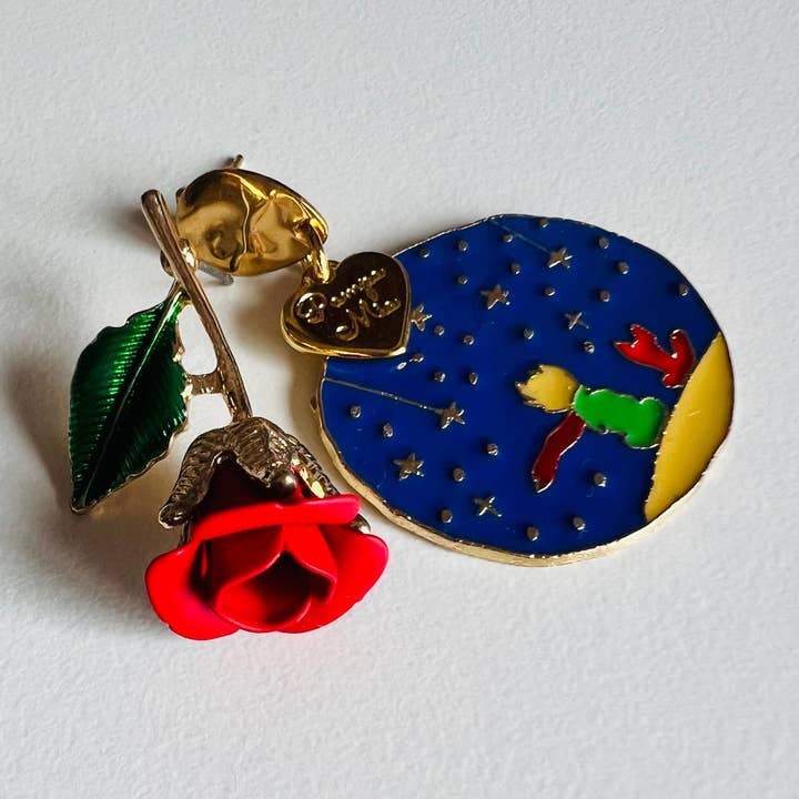 Brincos Rosa encarnada & Principezinho. por atacado de Pampa Mia