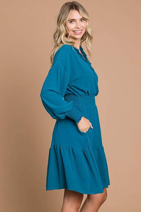 Culture Code – wholesale Klänning - Dam – CWD1867L - OMLOTTKLÄNNING MED VOLANGKANT OCH FLERA LAGER10