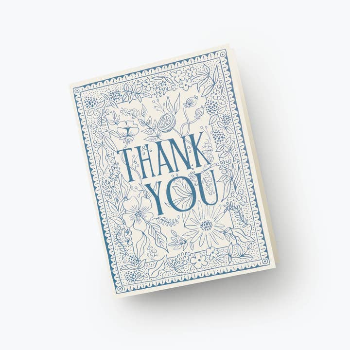 Rifle Paper Co. - Wholesale Thank You Card - Delft Thank You Card1