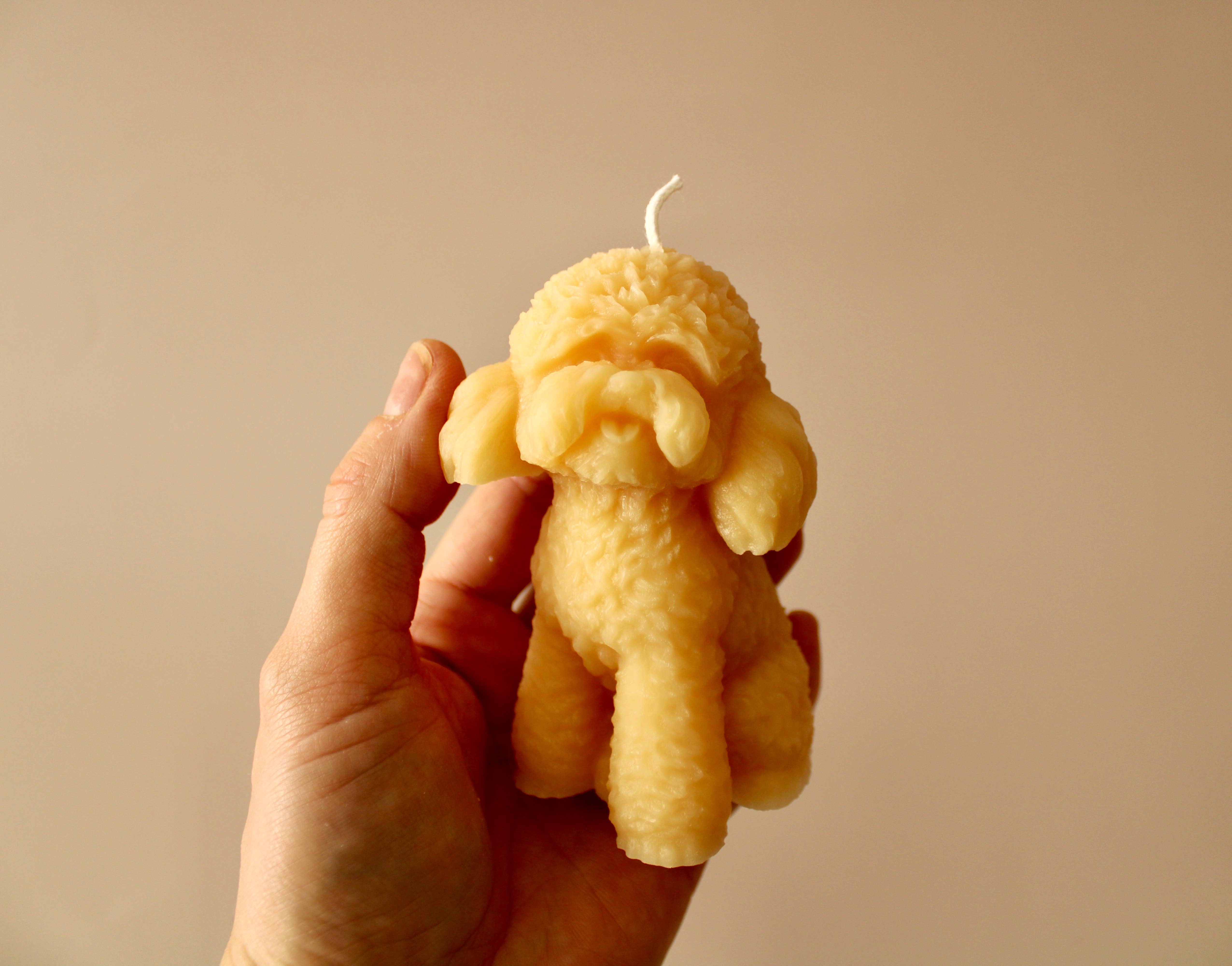 Wicksburgh - Wholesale Novelty Candle - Poodle, Doodle Beeswax/Soy Blend Candle2