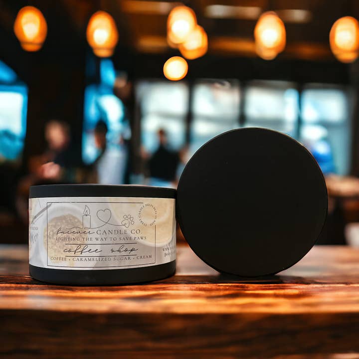 Coffee Shop Double Wick Candle for wholesale by Furever Candle Co.