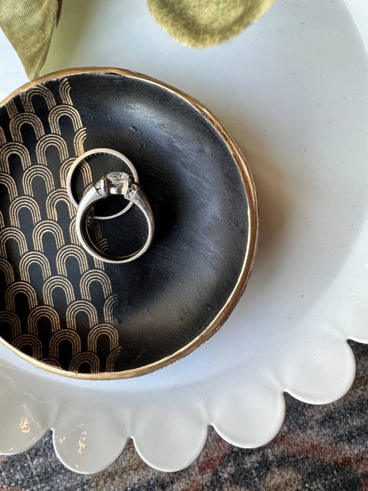 Golden Rainbows Trinket Tray for wholesale by El & Gray Design