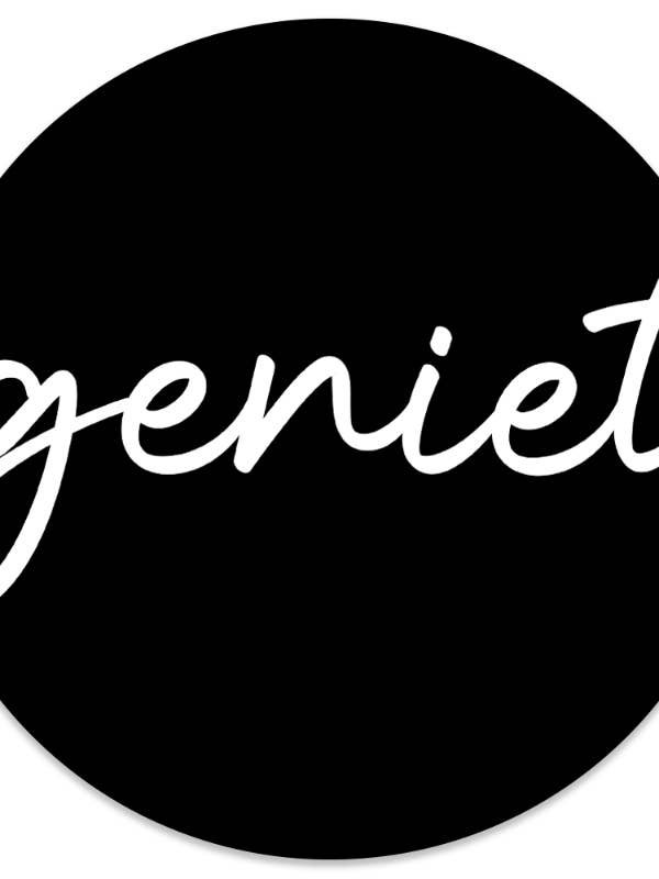 Muurcirkel geniet zwart voor wholesale door Label2X B.V.