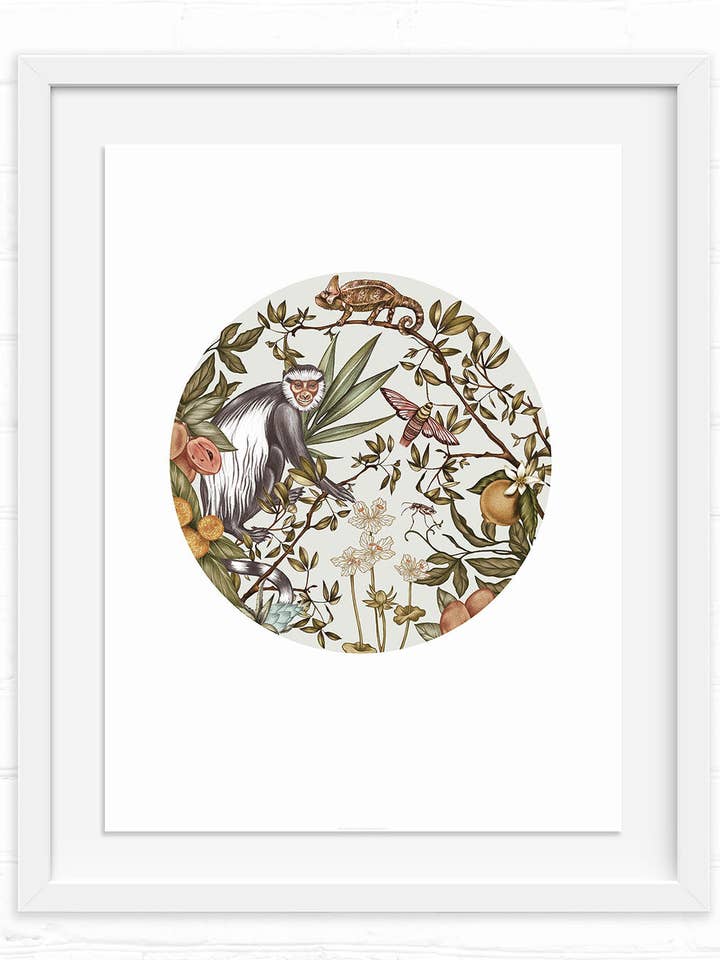Guereza Garden Art Print for wholesale by LINNA