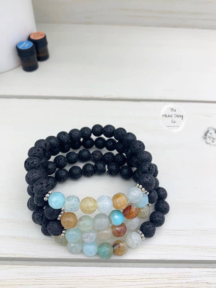 Vintage Glass Diffuser Bracelet for wholesale by The Hazel Daisy Co