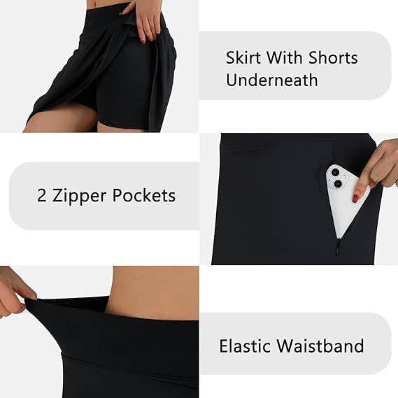 Suhkasana - Wholesale Skirt - Women's - Women's High-Waisted A-Line Skirt with Pockets – Casual Sports Skirt25