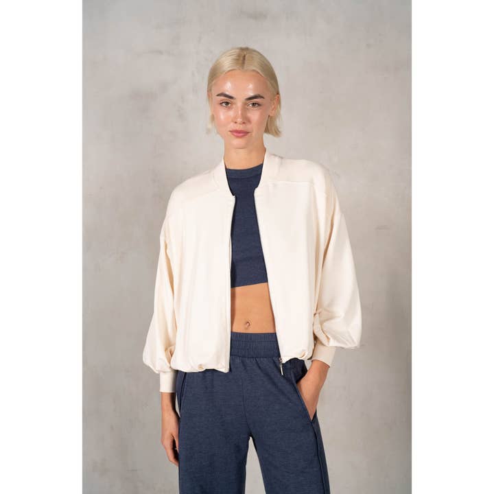 Cotton Modal Terry Bubble Jacket for wholesale by lalamia