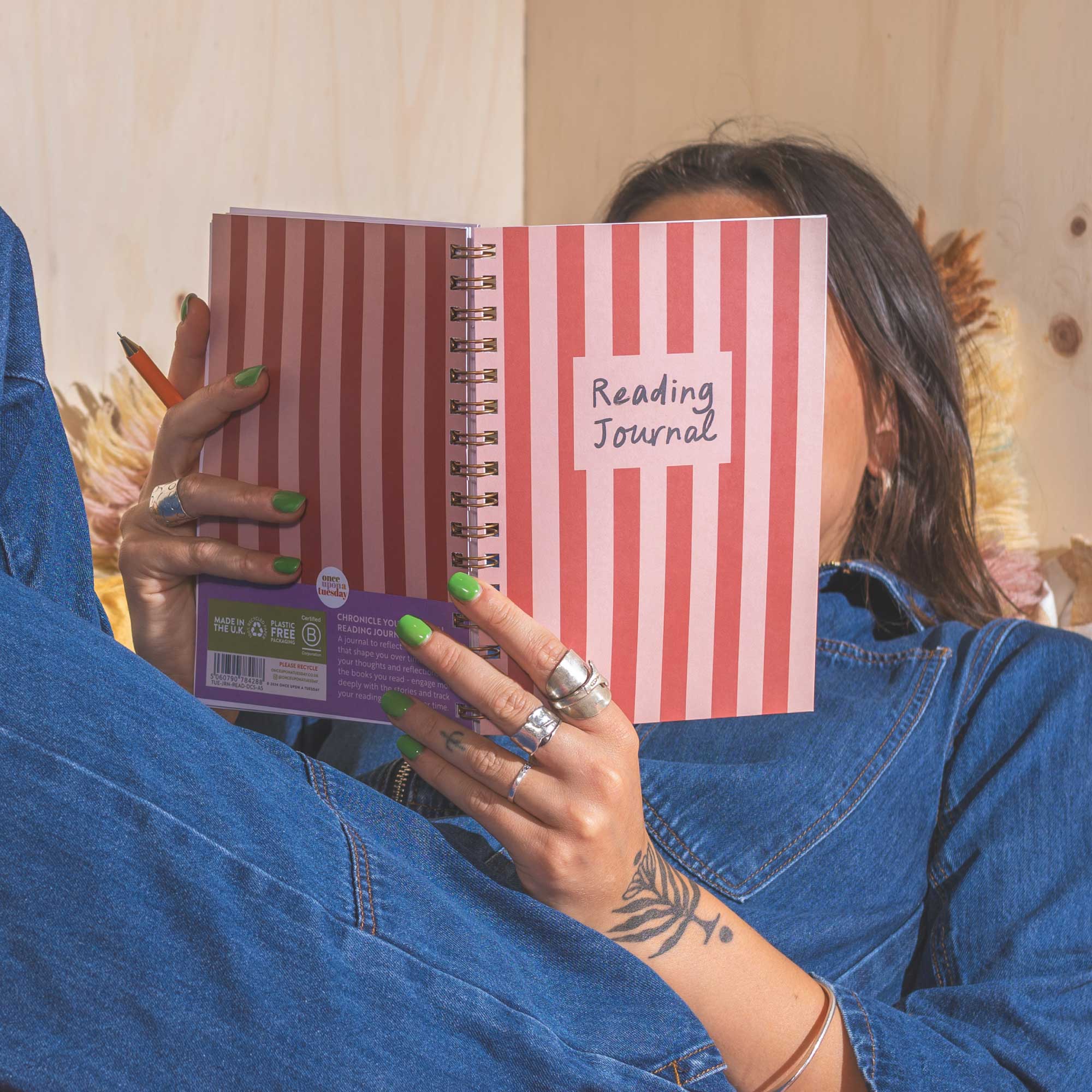 Good Tuesday (Once Upon a Tuesday) - Wholesale Journal/Diary - Reading Journal A5 | Deckchair Stripe | Hardcover3