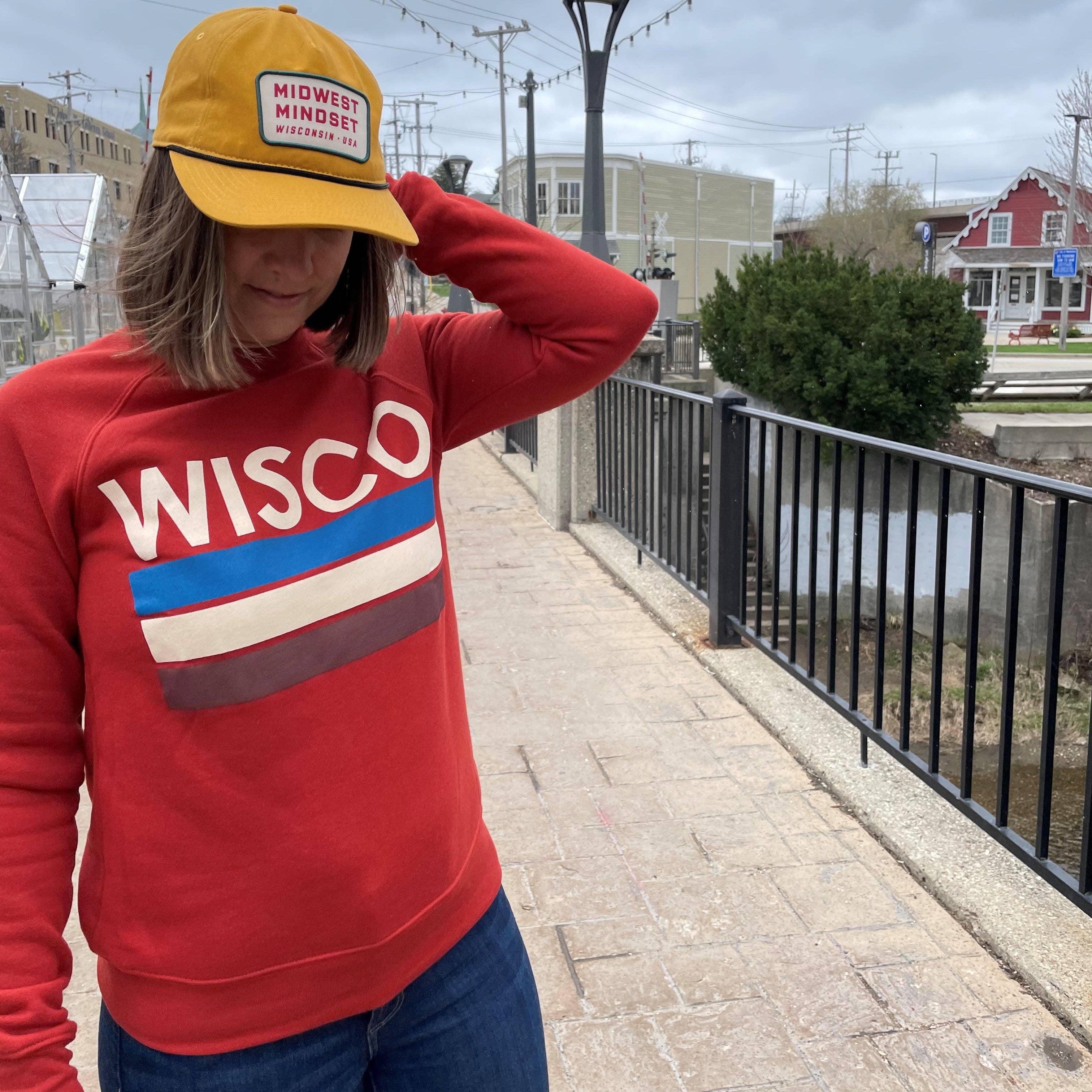 Giltee - Venta al por mayor Sudadera estampada - Unisex - The Pillars - Wisco Ladrillo de cuello redondo unisex2