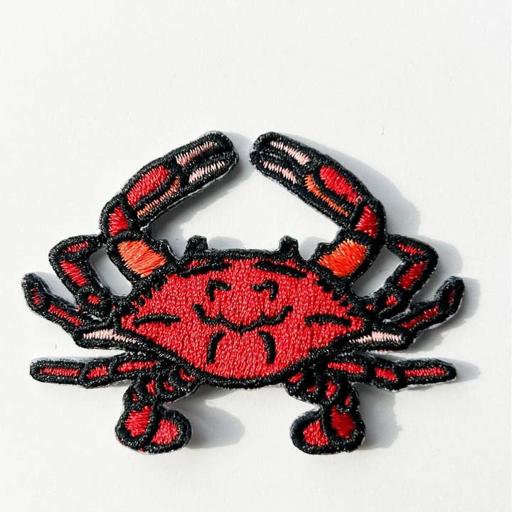Field Trip Threads - Vente Écusson - Écusson thermocollant brodé Red Crab Beach Nature Surf Patch2