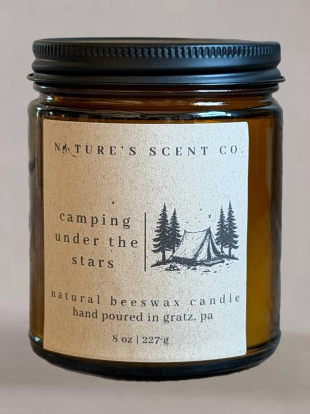 Acampada Bajo Las Estrellas | Vela de Cera de Abejas Inspirada en la Naturaleza para venta al por mayor de Nature’s Scent Co
