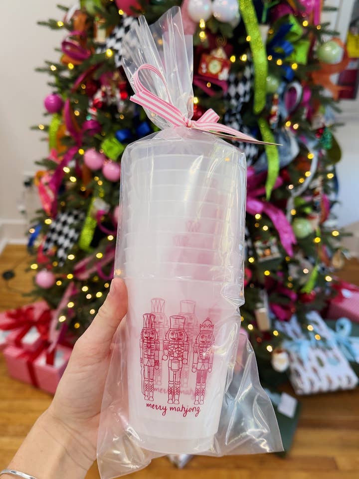 Nutcracker Season Mahjong Cups for wholesale by La Fête Goods