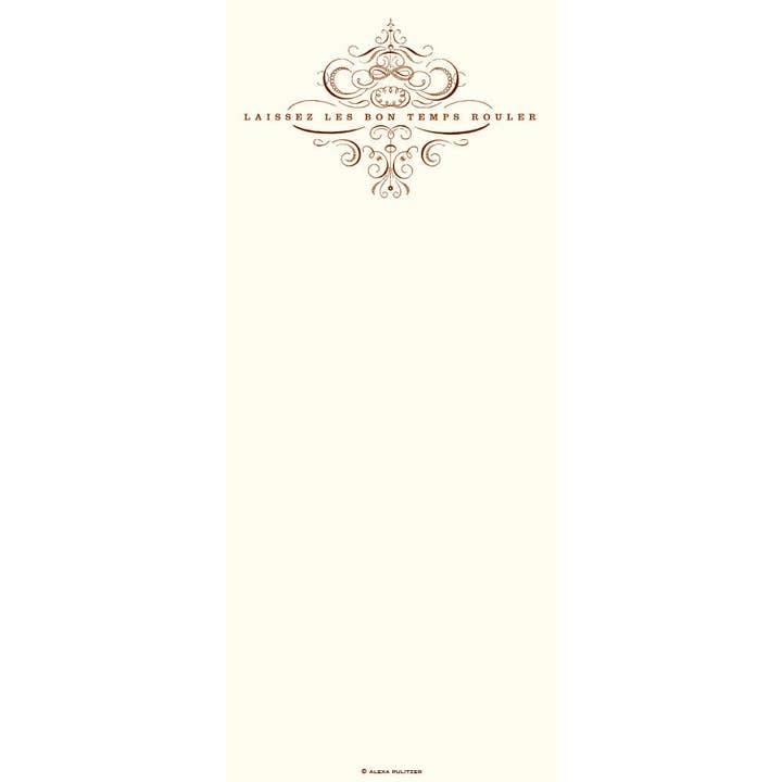 Alexa Pulitzer - Wholesale Notepad - Laissez Les Bon Temps Rouler Long Pad
