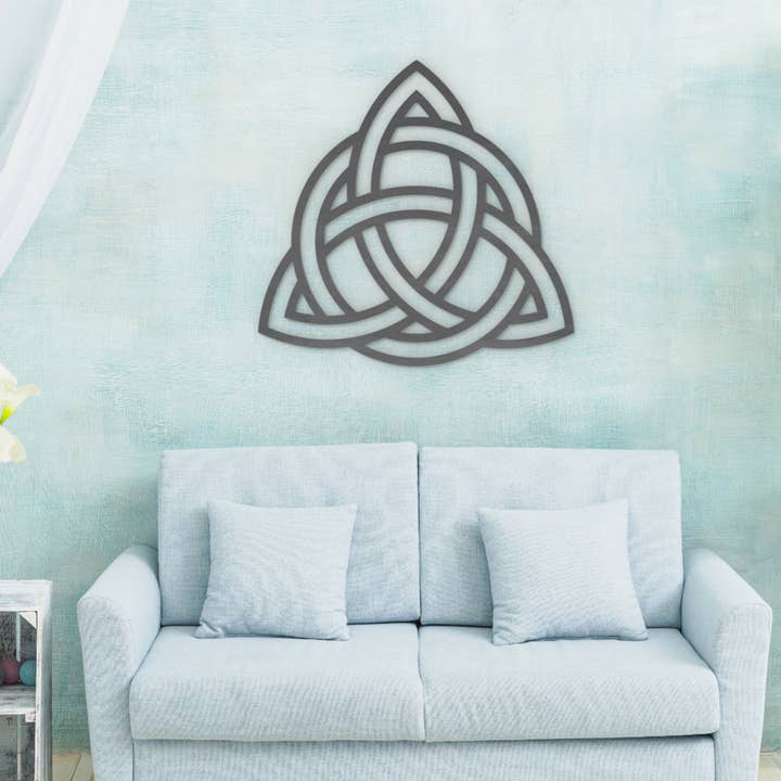 PeroWorx Designs - Wholesale Wall Accent - Triquetra Wood Wall Art, Celtic Wall Décor, Feng Shui Art