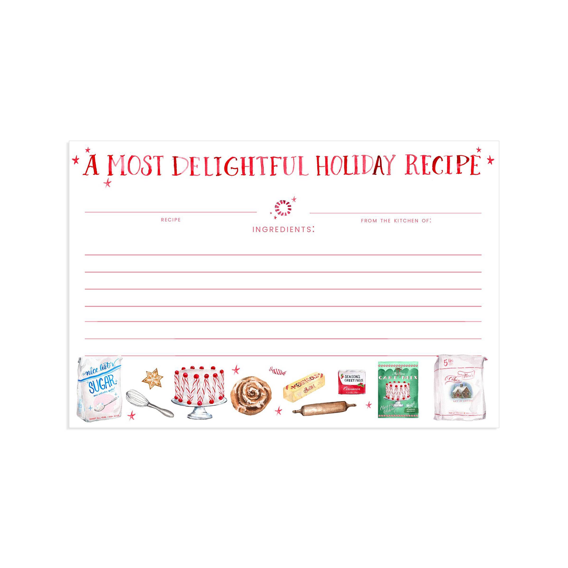 Cami Monet - Wholesale Recipe Card - "A Most Delightful Holiday Recipe" Recipe Cards1