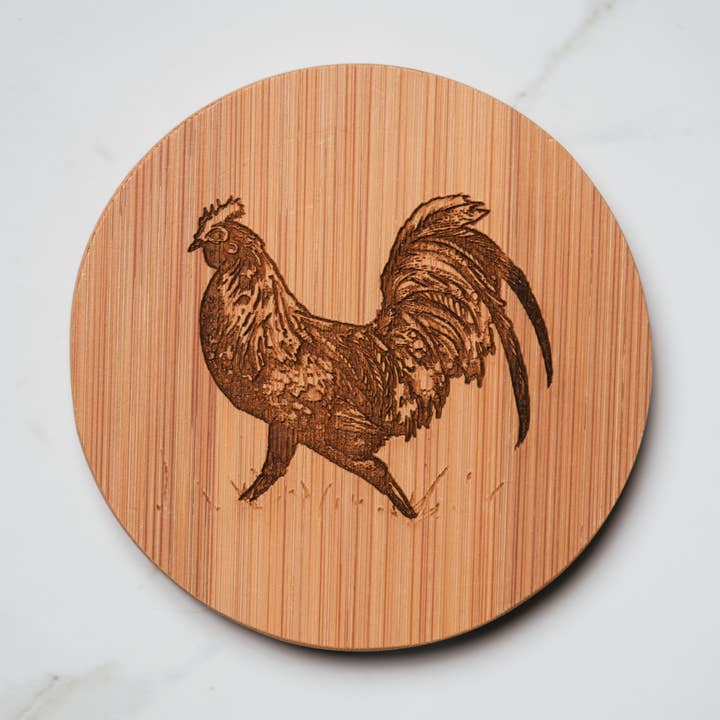 Sottobicchiere gallo per la vendita all'ingrosso da parte di Dom Chi Designs