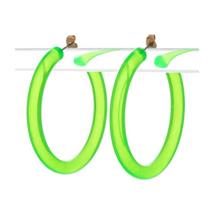 Pop Color Acrylic Fashion Hoops for wholesale by LA Jewelry Plaza