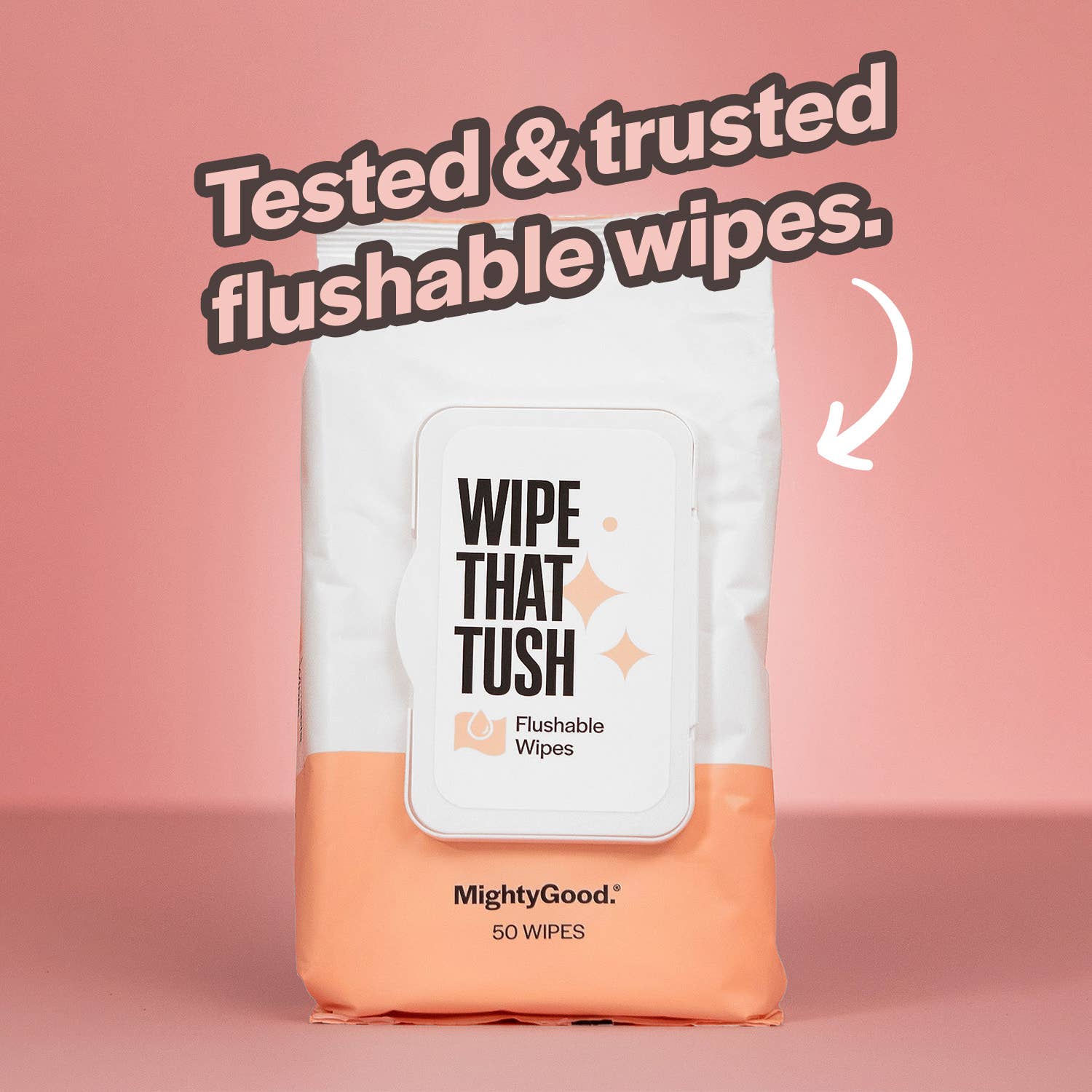 Mighty Good Solutions - Wholesale Face & Body Wipes - MightyGood Solutions Wipe that Tush Flushable Wipes, 150 CT3