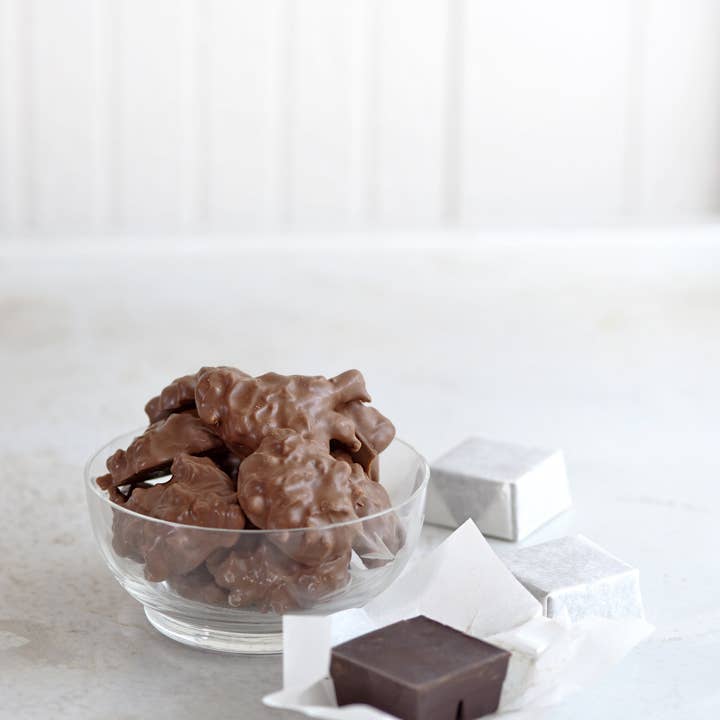 Schermer Pecans - Wholesale Nuts - PECAN CARAMEL CLUSTERS - GA Grown - 12 Cloth Bags/Case3