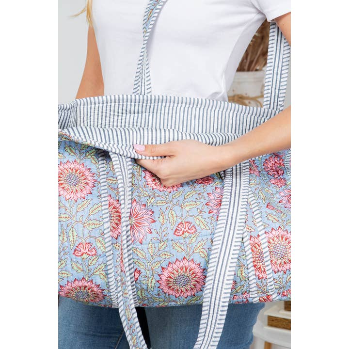 LA Soul - Wholesale Tote Bag - Women's - Floral Quilted Tote Bag