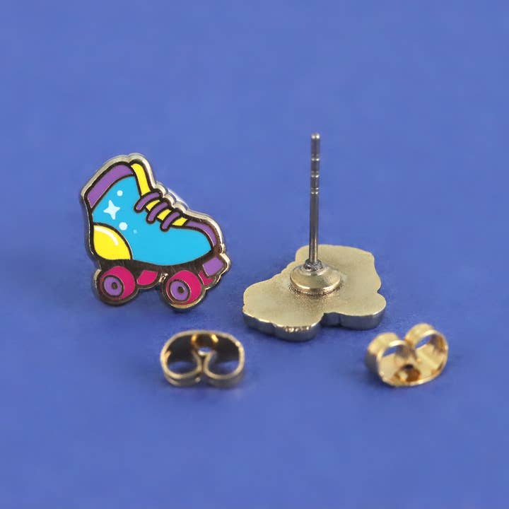 LuxCups Creative - Wholesale Stud/Post Earrings - Roller Skate Earrings