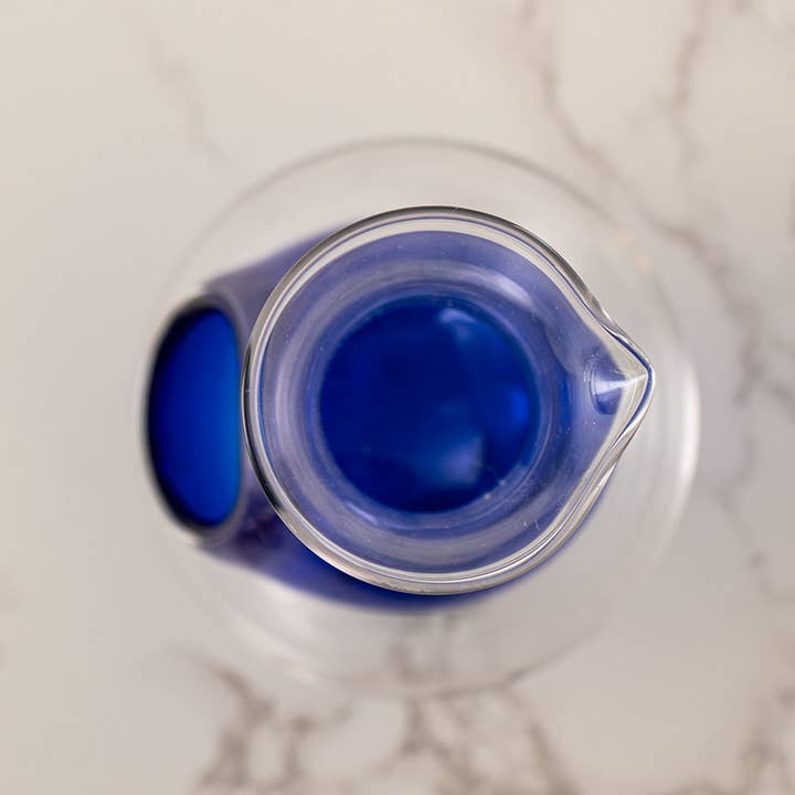 Urban Tokyo – wholesale Decanter – 12oz Glass Sake Bottle With Ice Pocket Blue
