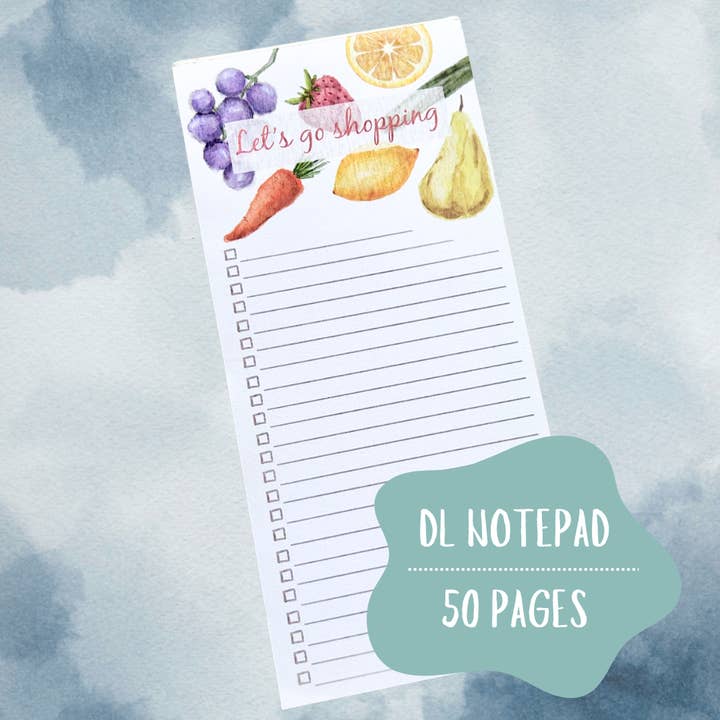 Shopping list DL Notepad for wholesale by Write Your Story